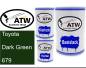 Preview: Toyota, Dark Green, 679: 500ml Lackdose + 500ml Klarlack + 250ml Härter - Set, von ATW Autoteile West.